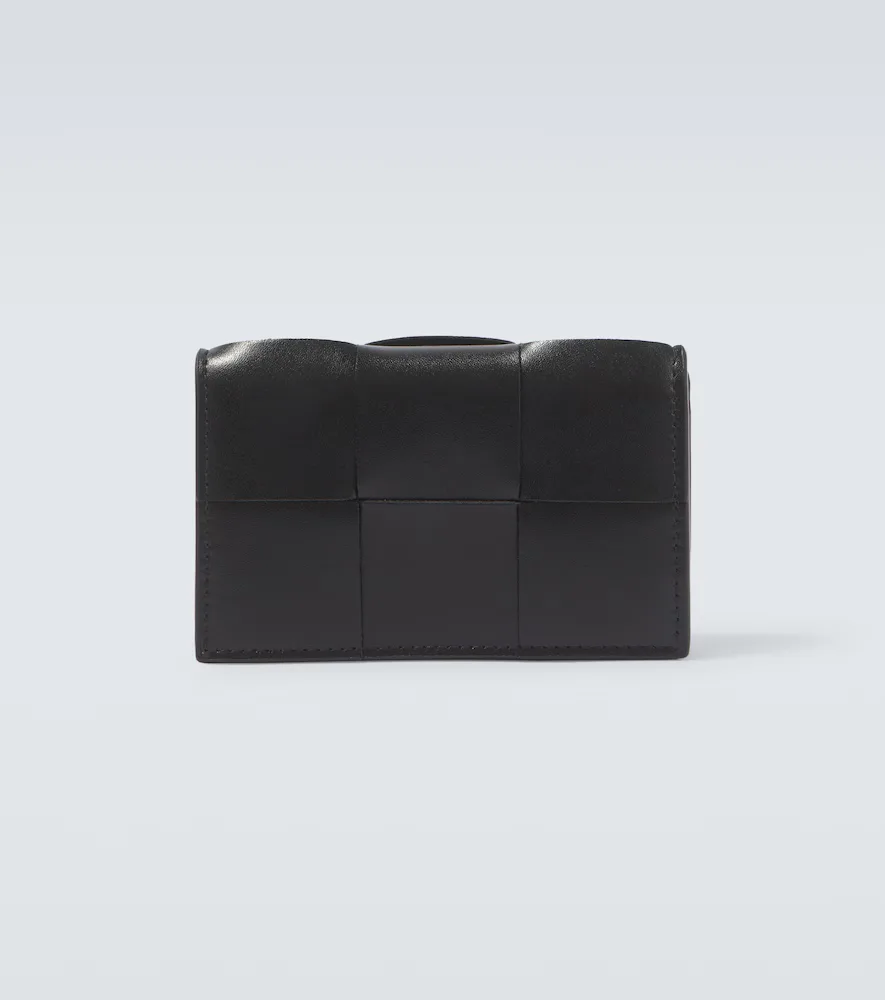 Intreccio Cassette Leather Card Holder