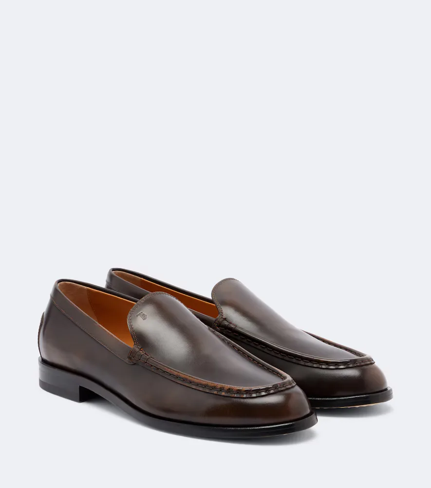 Studded Leather Loafers by Tod's