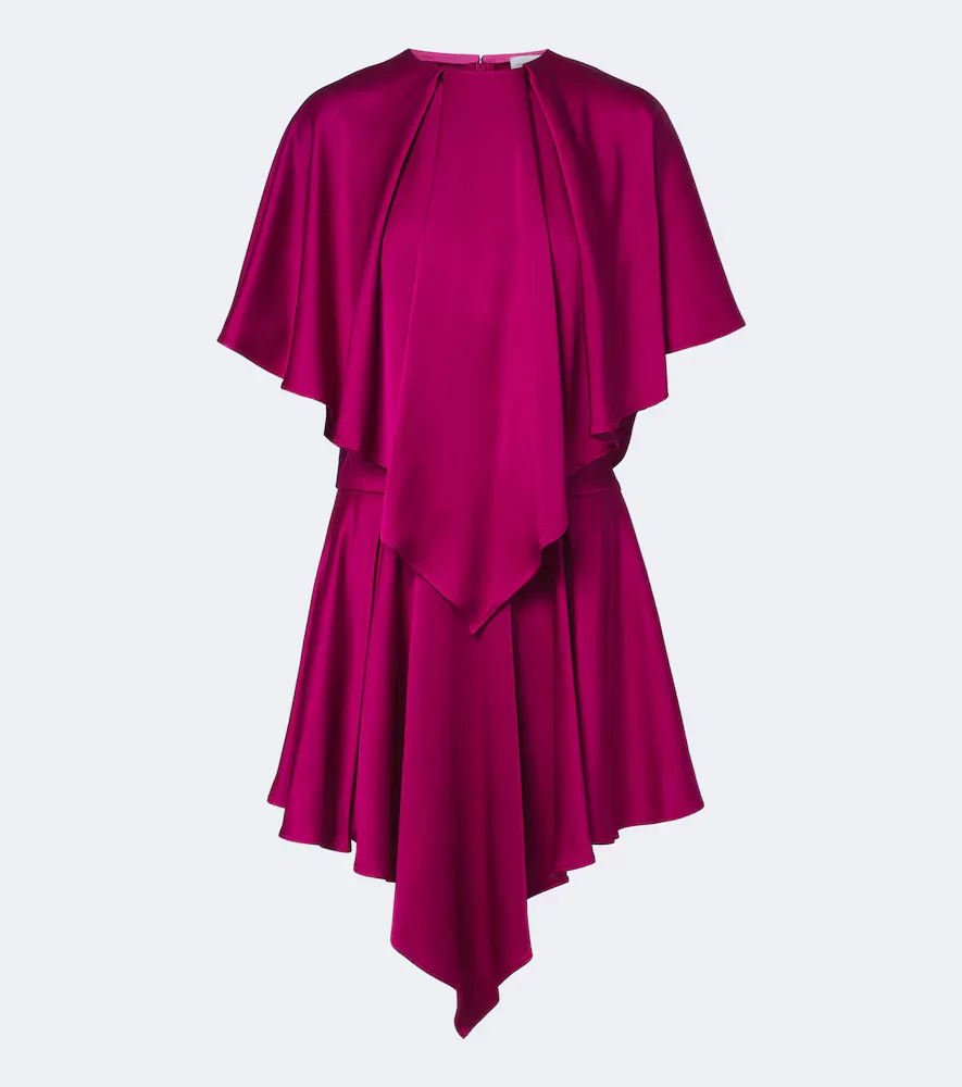 Caped Satin Minidress by Stella McCartney