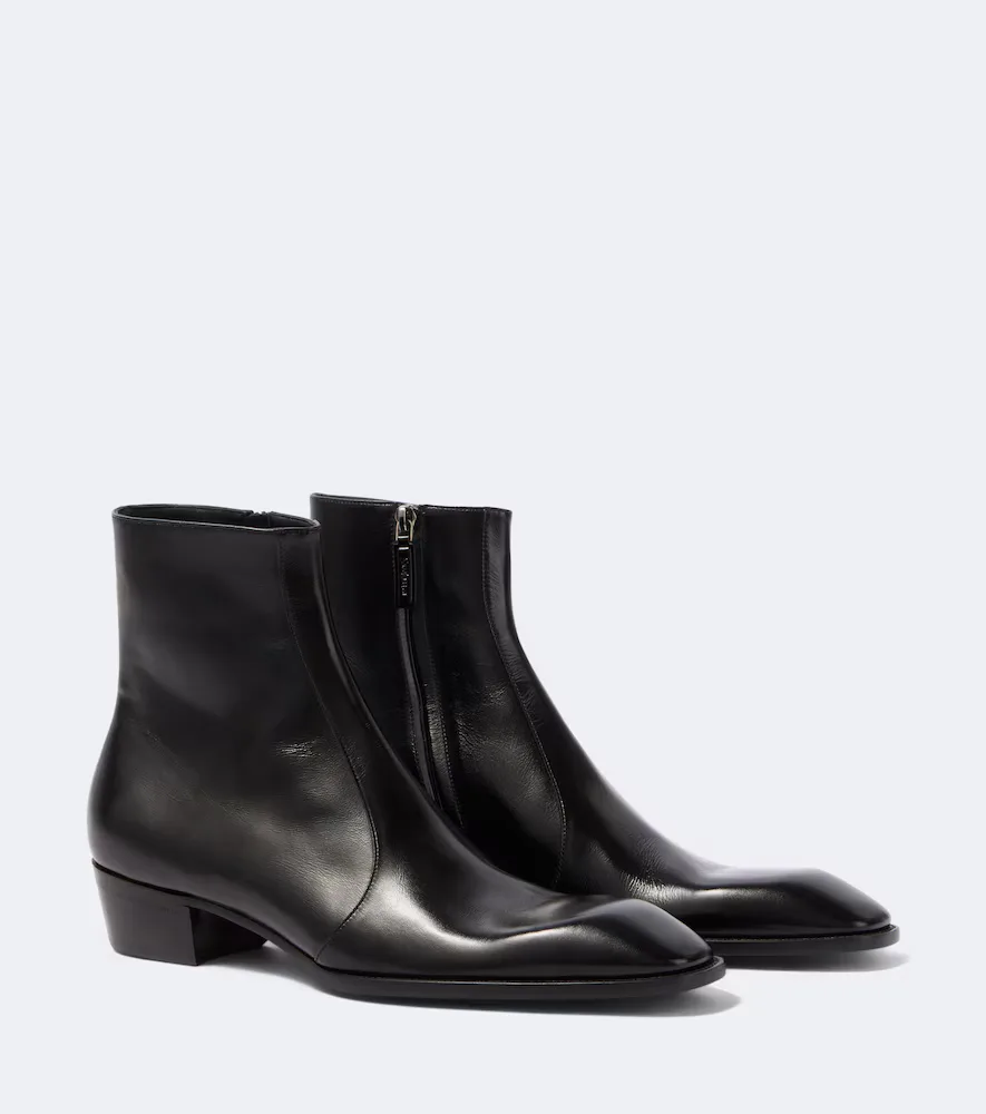 Aurelien Leather Ankle Boots by Saint Laurent
