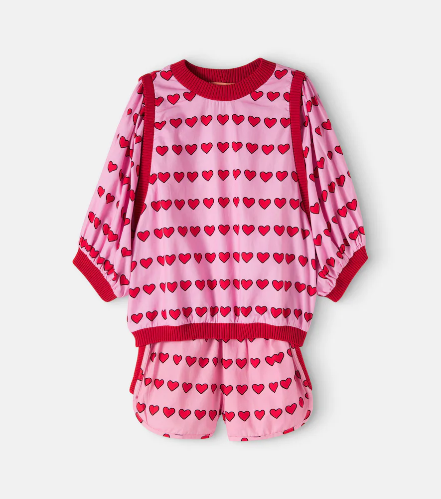 Printed Cotton Top and Shorts Set by Fabula