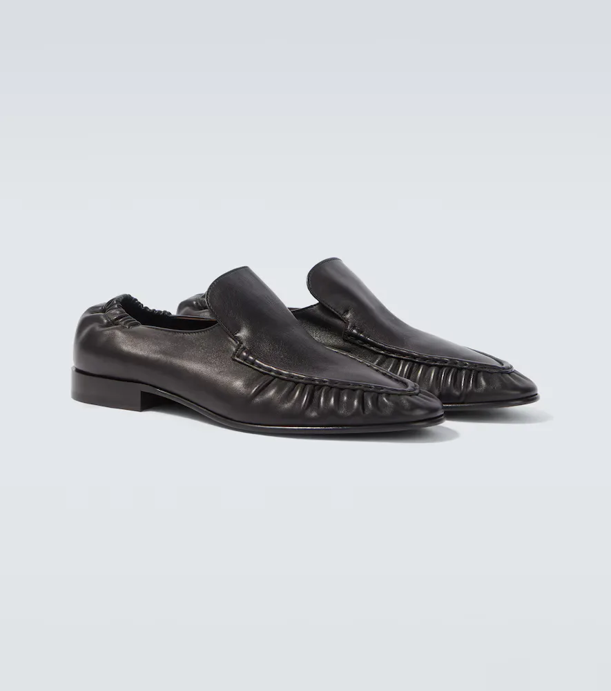 Soft Two Leather Loafers by The Row