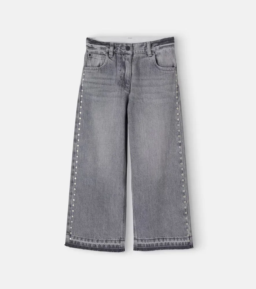 Studded Straight Jeans by Stella McCartney Kids