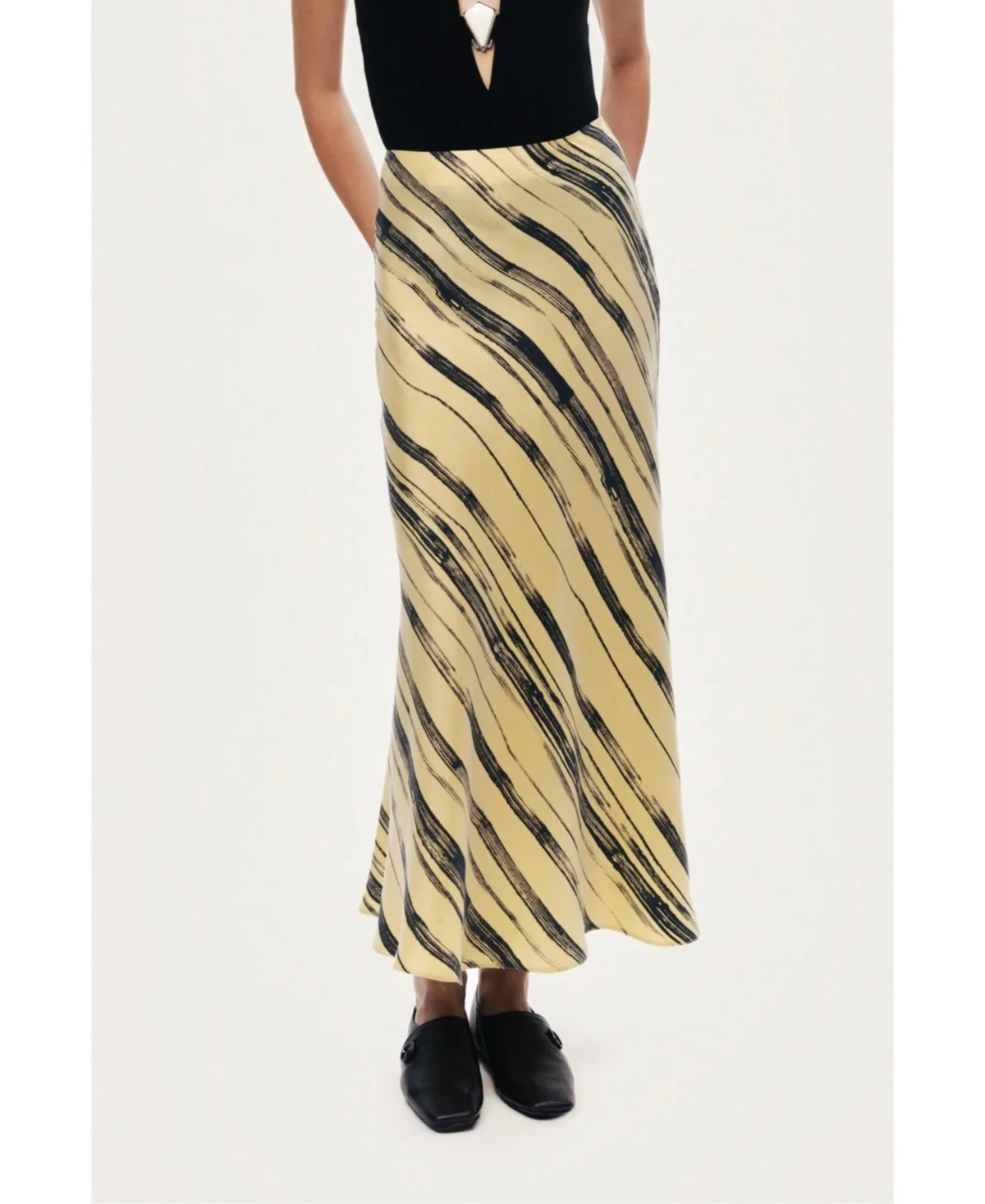 Lightweight Printed Midi Skirt by Nocturne