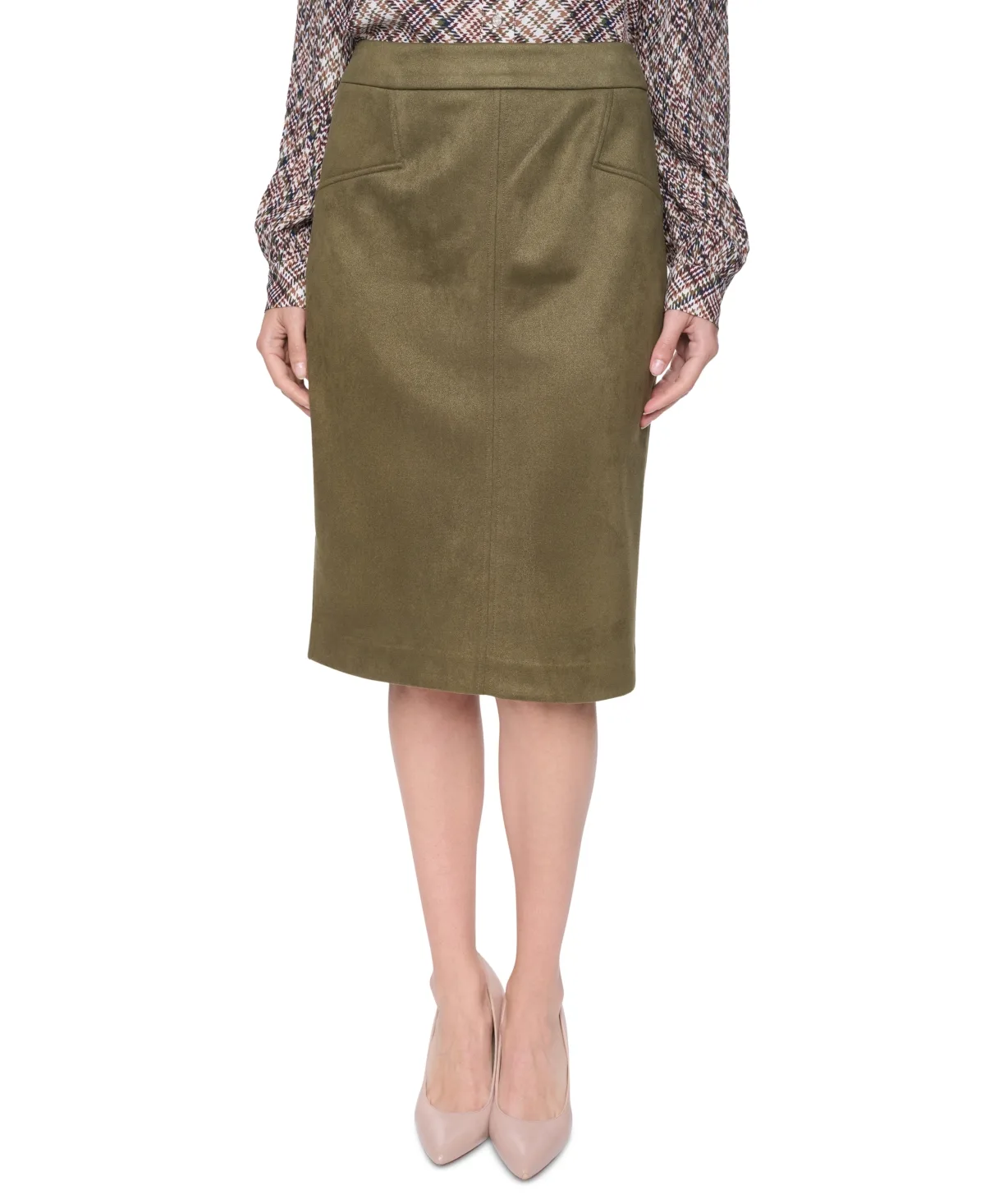 Fx Suede High-Waisted Pencil Skirt by Tommy Hilfiger