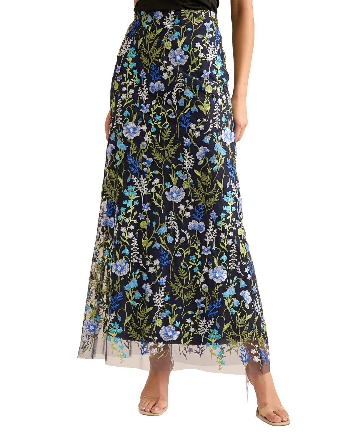 Lightweight Nylon Structured Pencil Skirt by Muse
