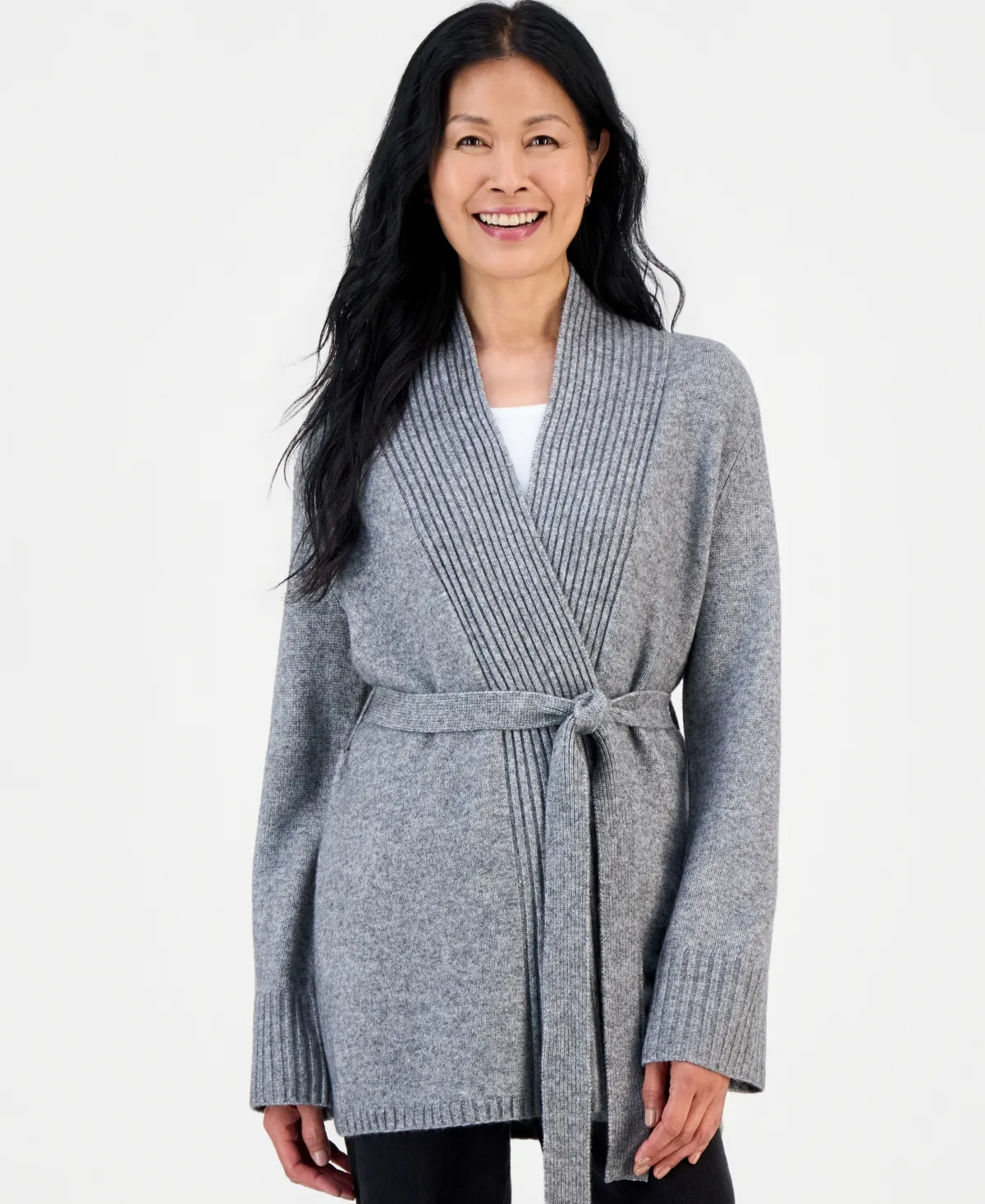 Luxsoft Wrap Front Cardigan by Style & Co