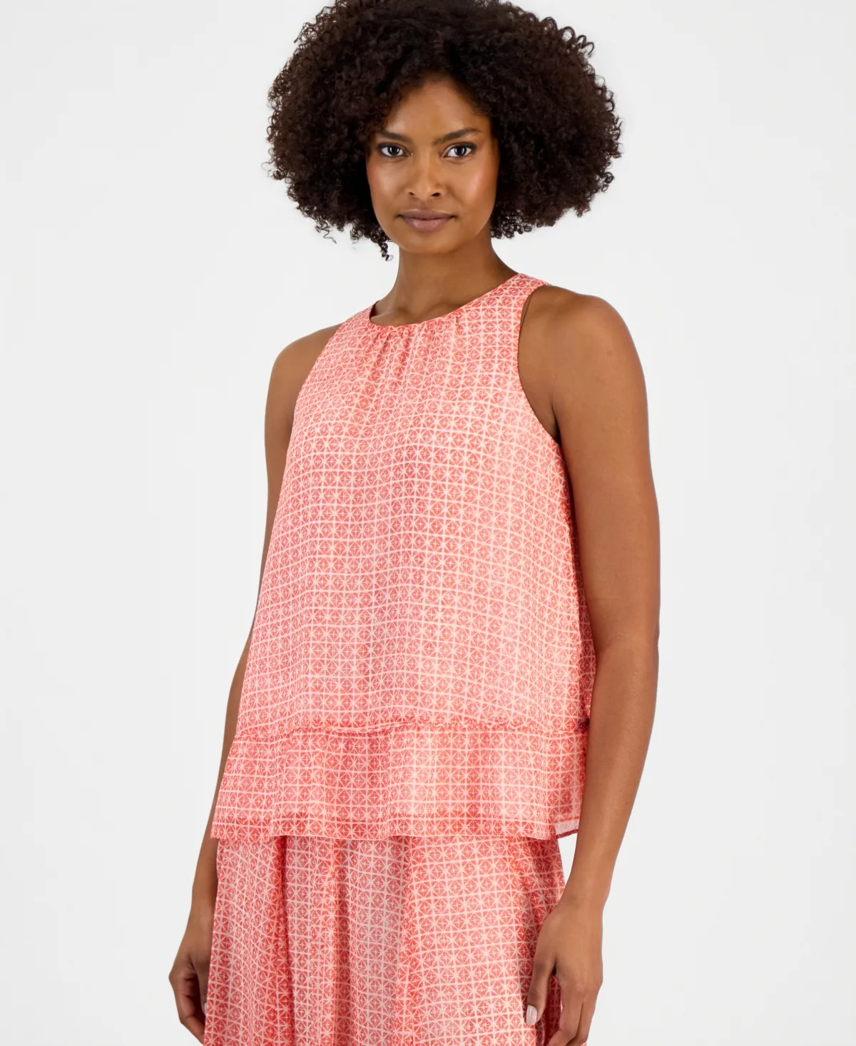 Peplum-Hem Sleeveless Top by Vince Camuto