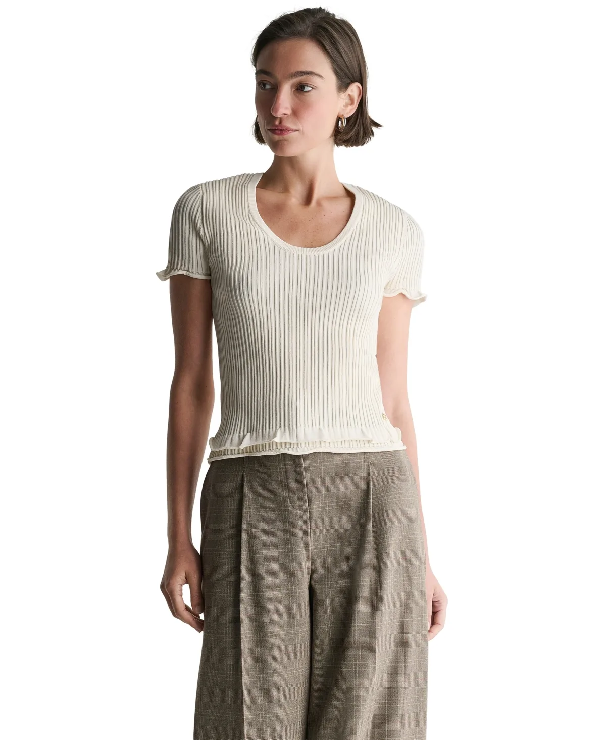 Scoop Neck Short-Sleeve Top by Bcbg