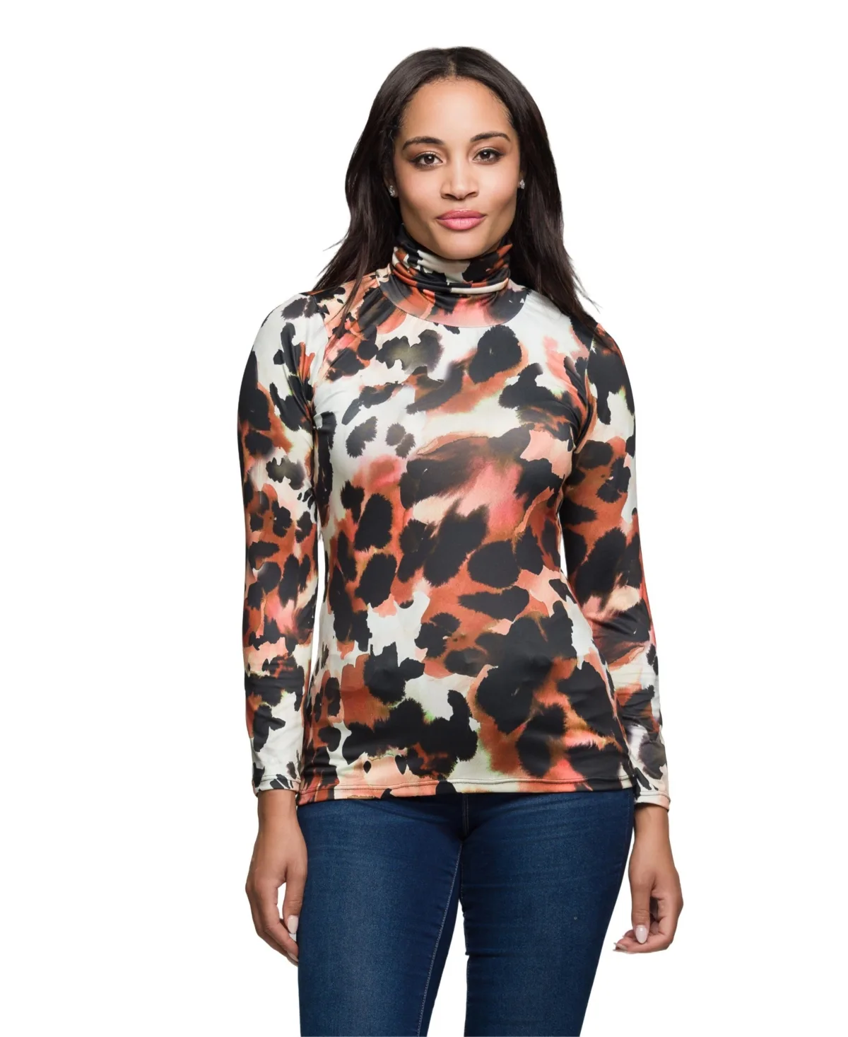 Long Sleeve Turtleneck Top by 24seven Comfort Apparel