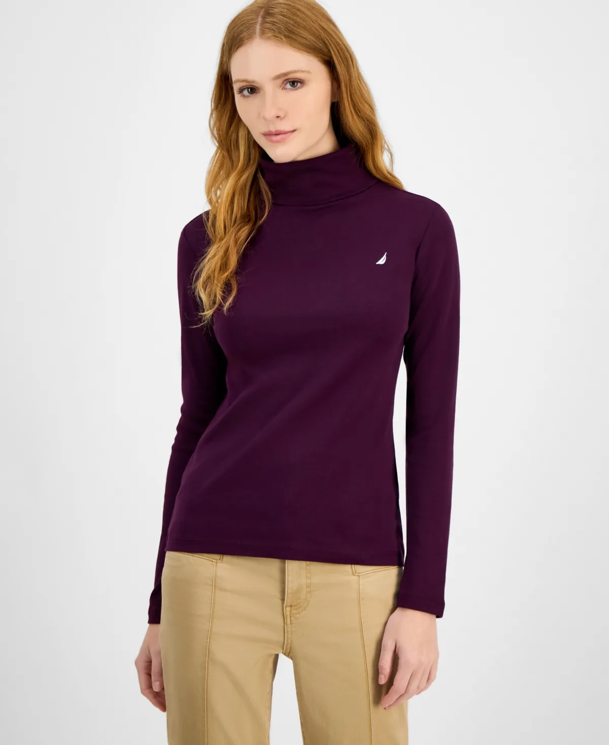 Cotton Turtleneck Long-Sleeve T-Shirt by Nautica