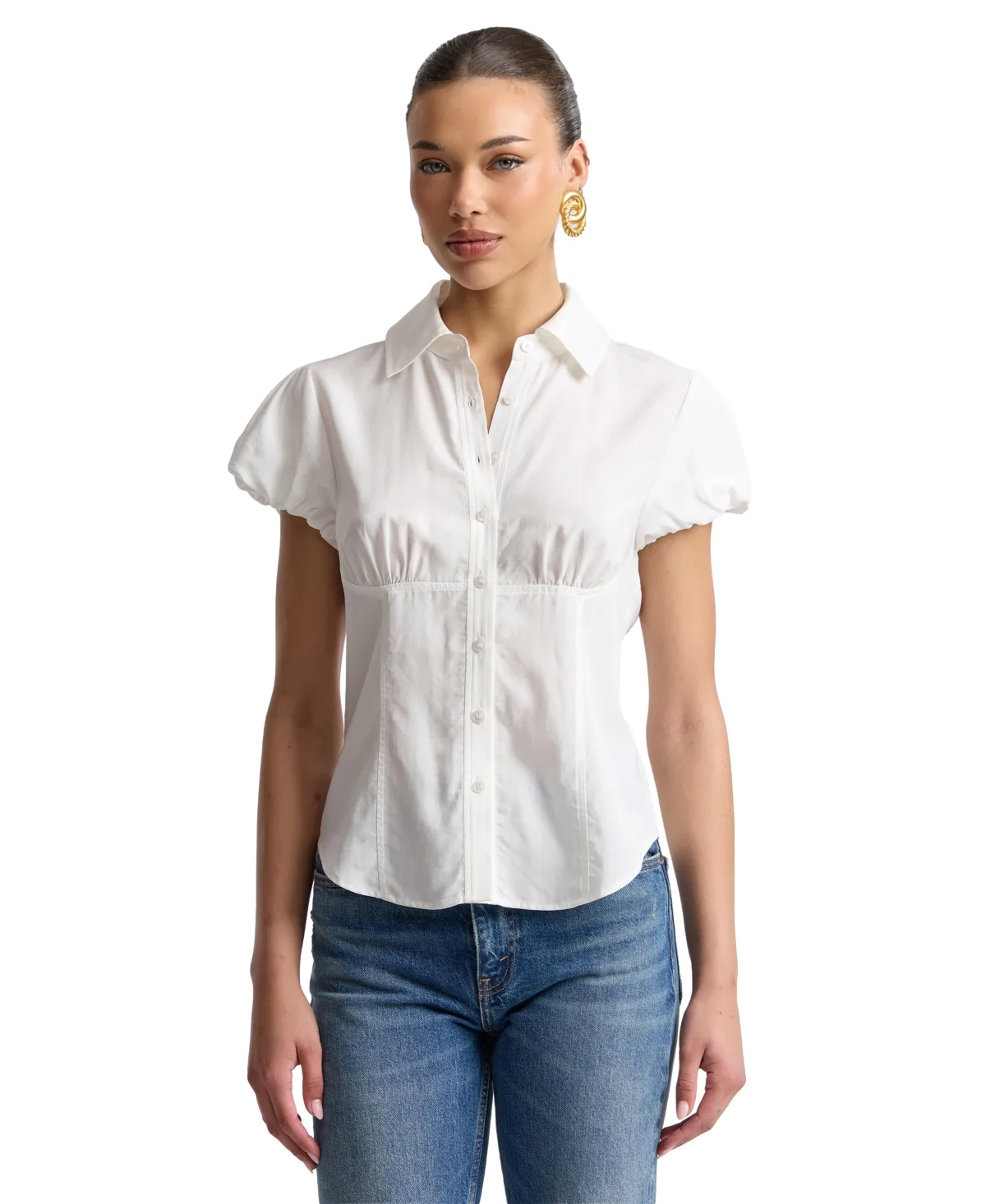 Fitted Puff Sleeve Top by Avec Les Filles