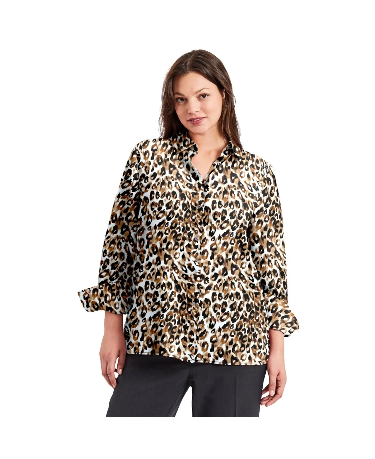 Button Front Blouse by Avenue