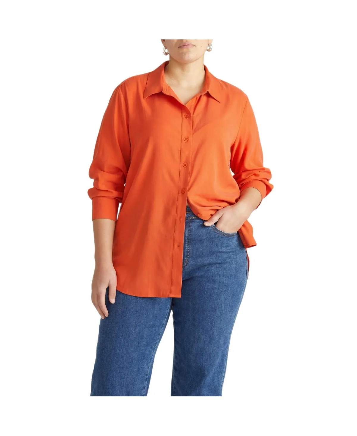 Cooling Stretch Cupro Artist Shirt by Universal Standard