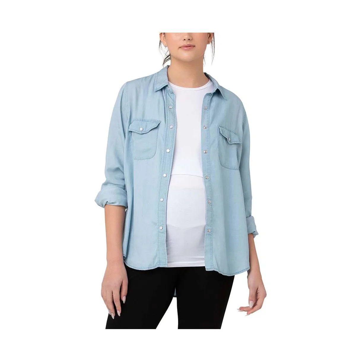Bec Chambray Shirt Clean Fade by Ripe Maternity