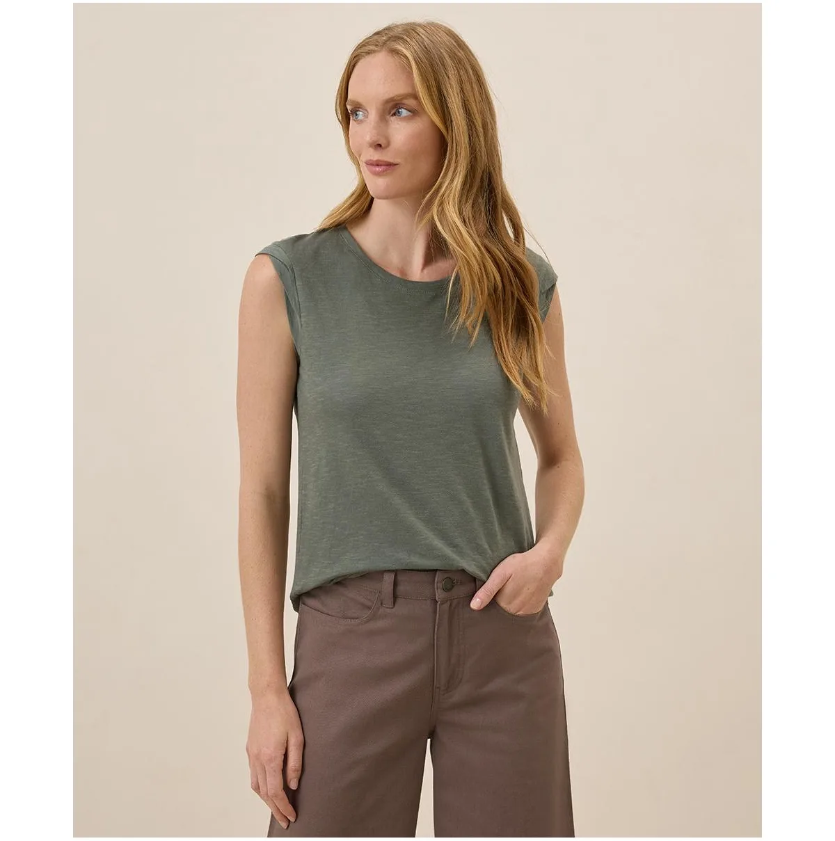 Organic Cotton Featherweight Slub Muscle Tee by Pact
