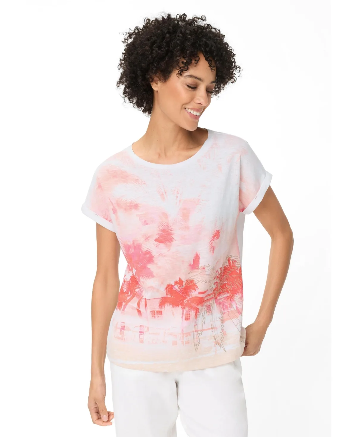 Panneaux Print T-Shirt by Olsen