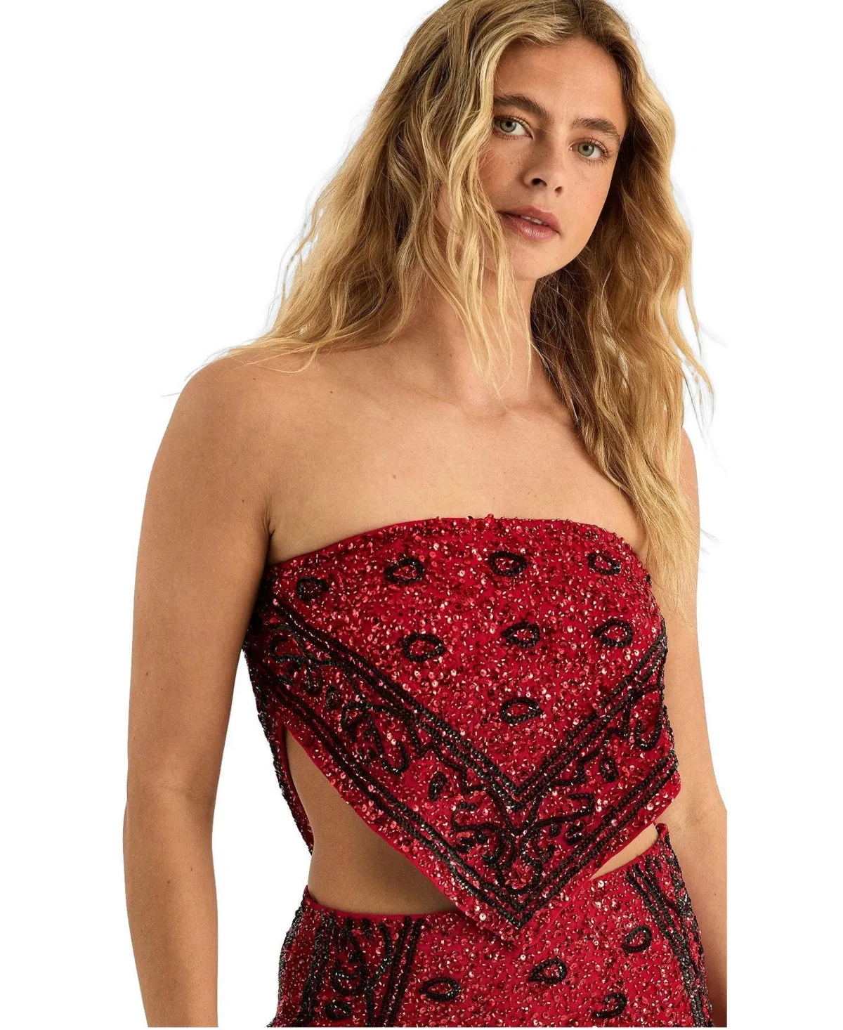 Hand Embellished Hanky Hem Top by Nasty Gal
