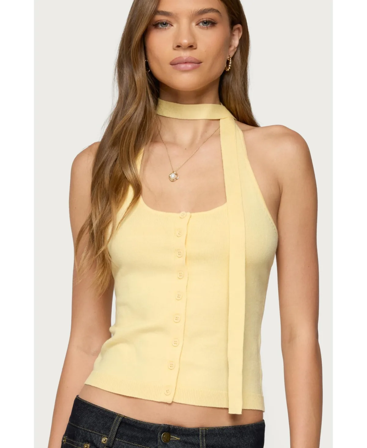 Two Piece Knit Halter Top by Edikted
