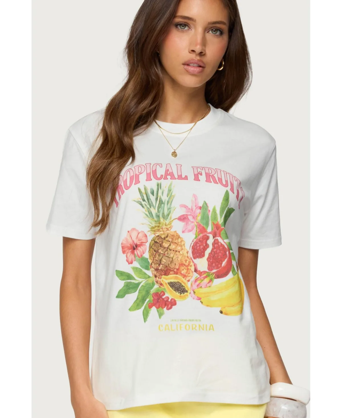Tropical Fruits Graphic T Shirt by Edikted