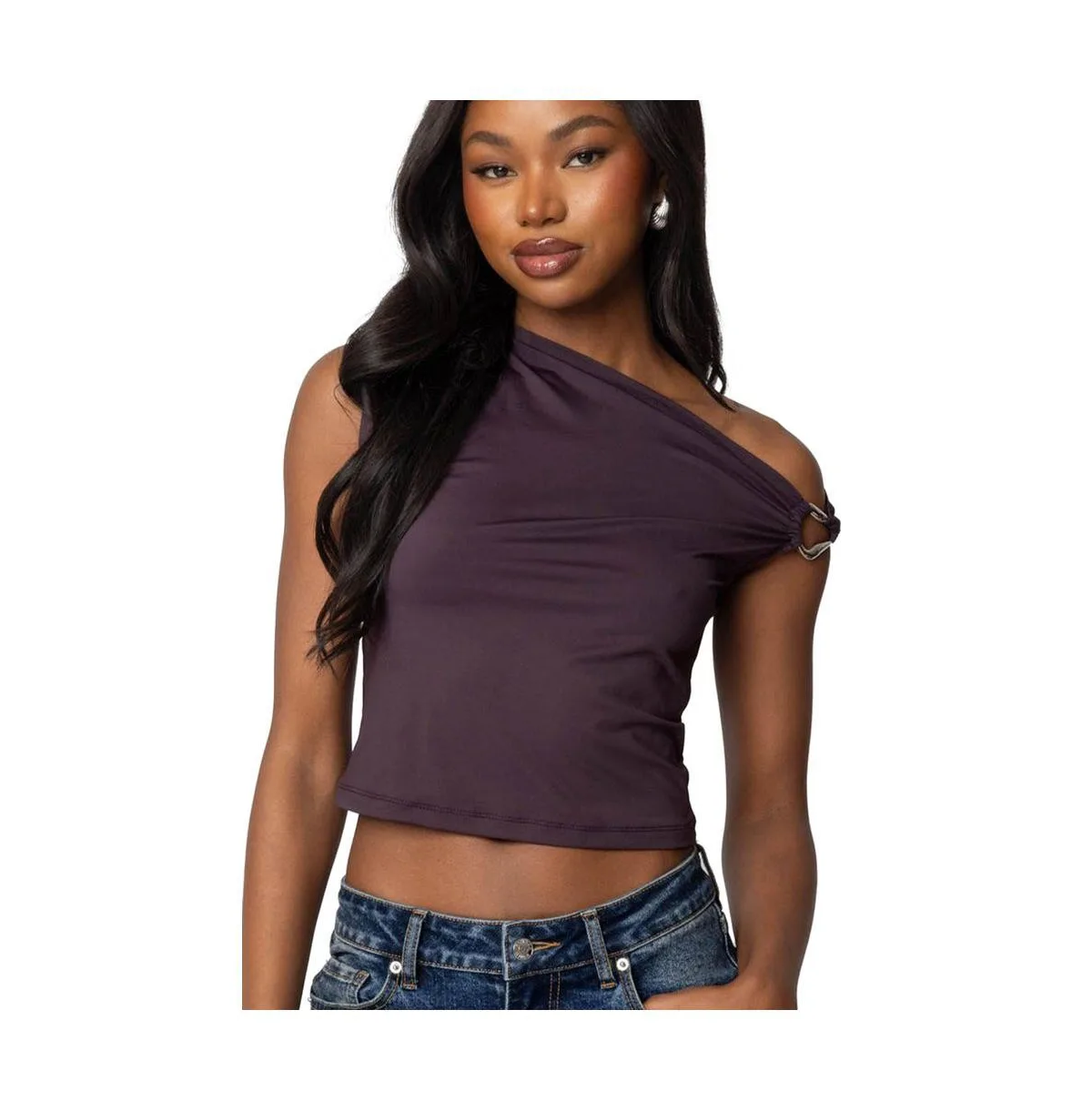 Abstract Metal Ring Asymmetric Top by Edikted