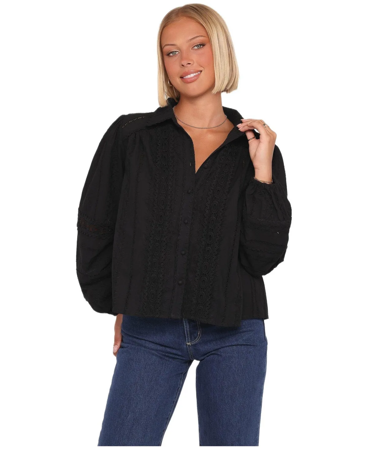 Catania Lace Inset Top by Petal And Pup