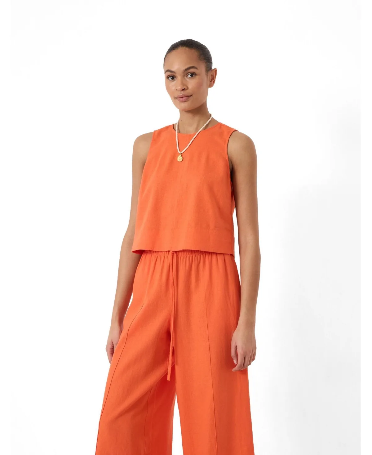 Vera Linen Blend Shell Top by Hush
