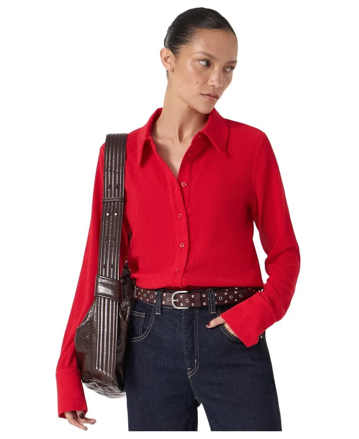 Textured Slim Shirt by Hush