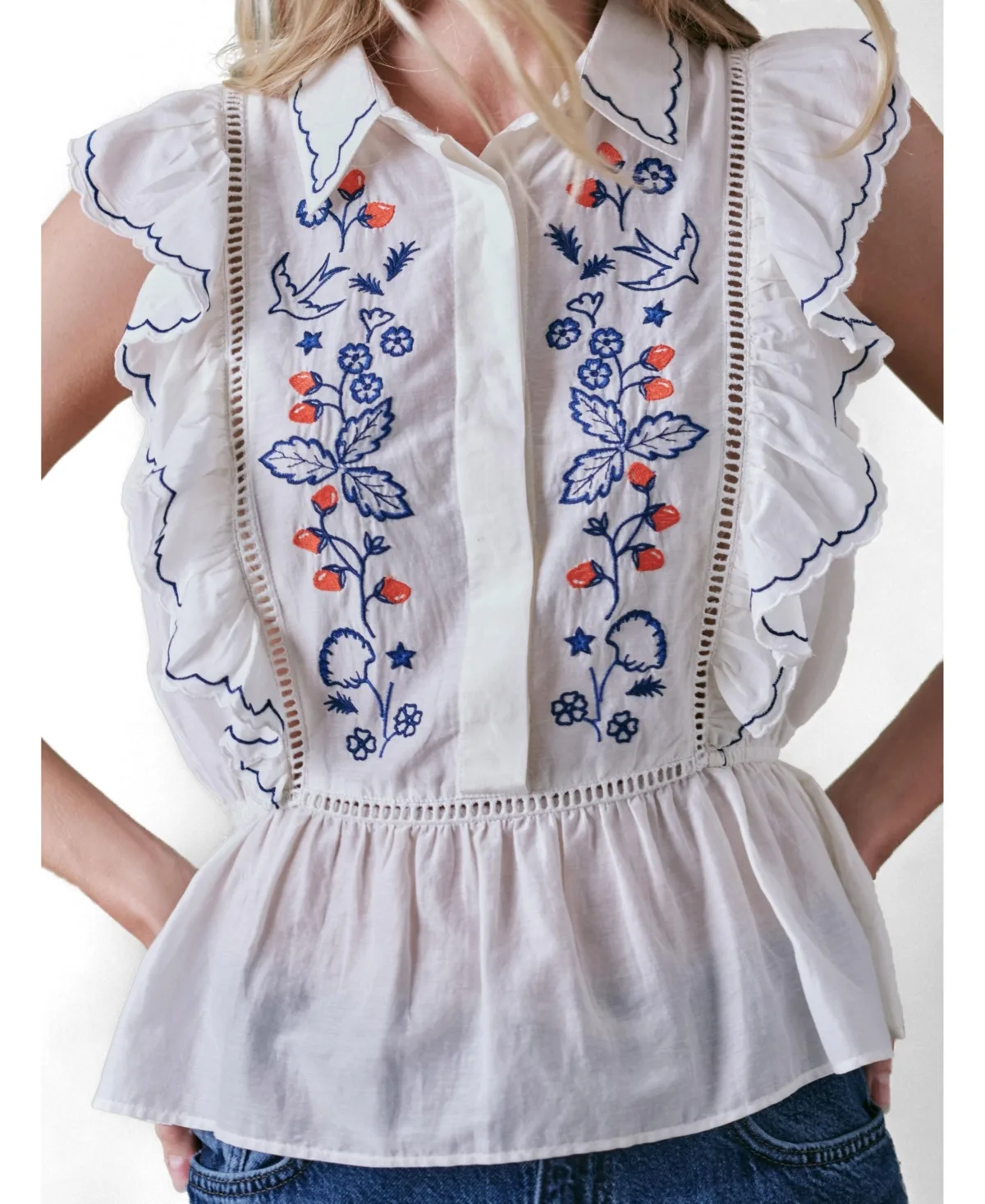 Wild Strawberry Silk Blend Blouse by Cape Cove
