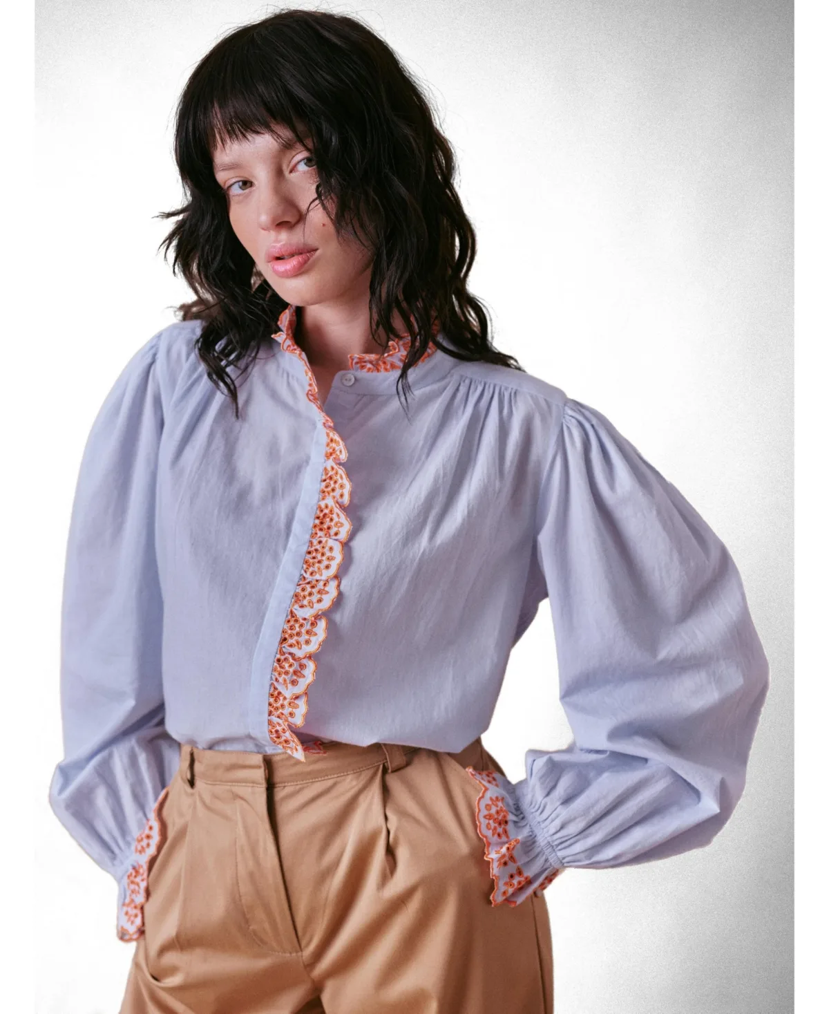 Jewel Trim Blouse by Cape Cove