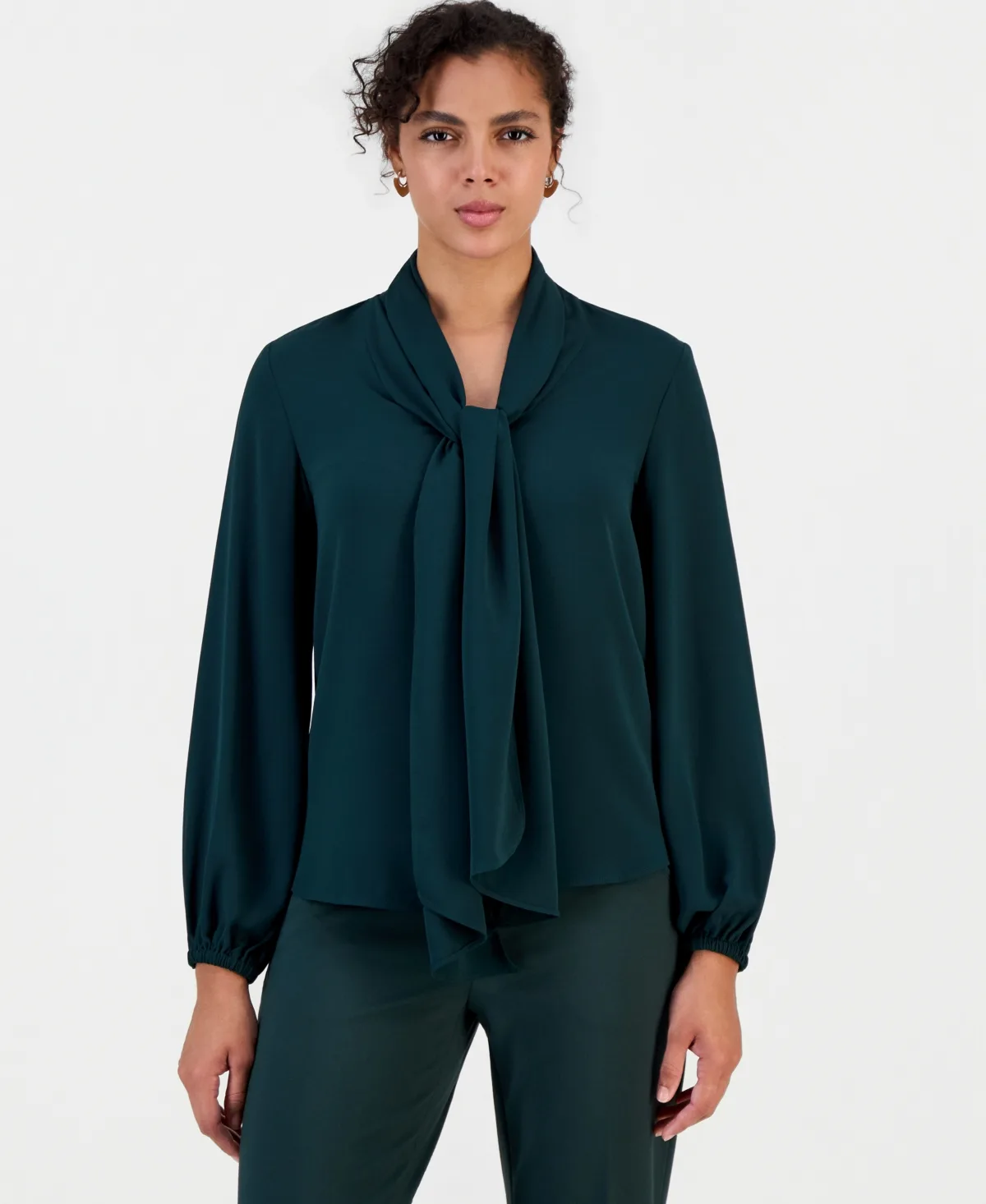 Tie-Front Long Sleeve Blouse by Bar Iii
