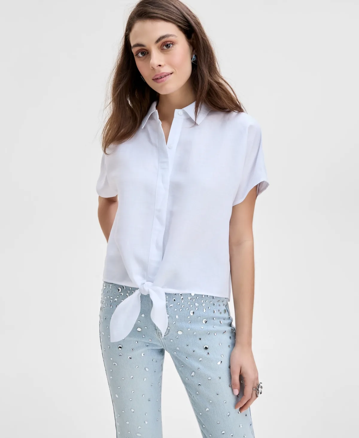 Tie-Front Blouse by I.n.c. International Concepts