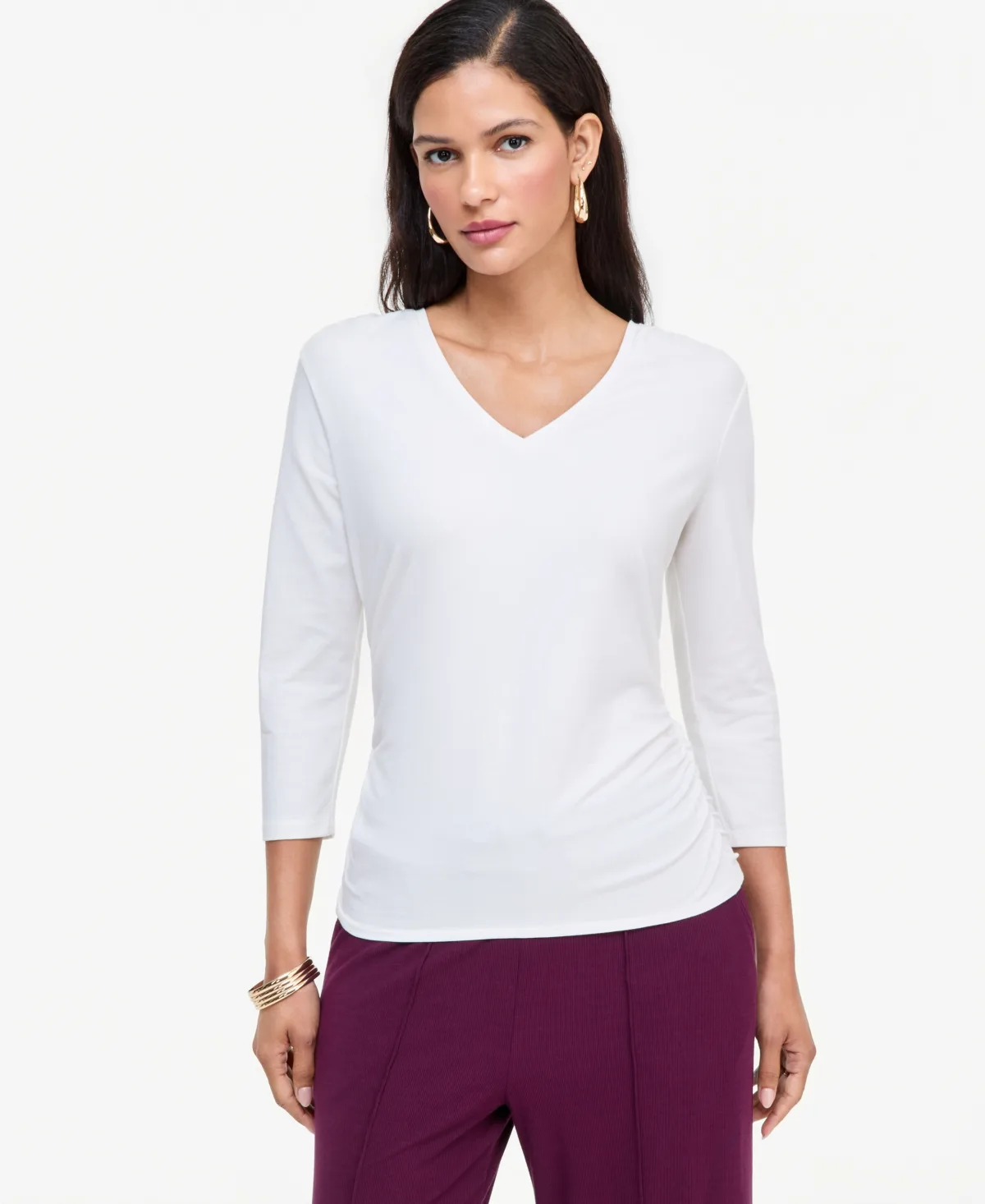 V-Neck 3/4-Sleeve Knit Top by I.n.c. International Concepts