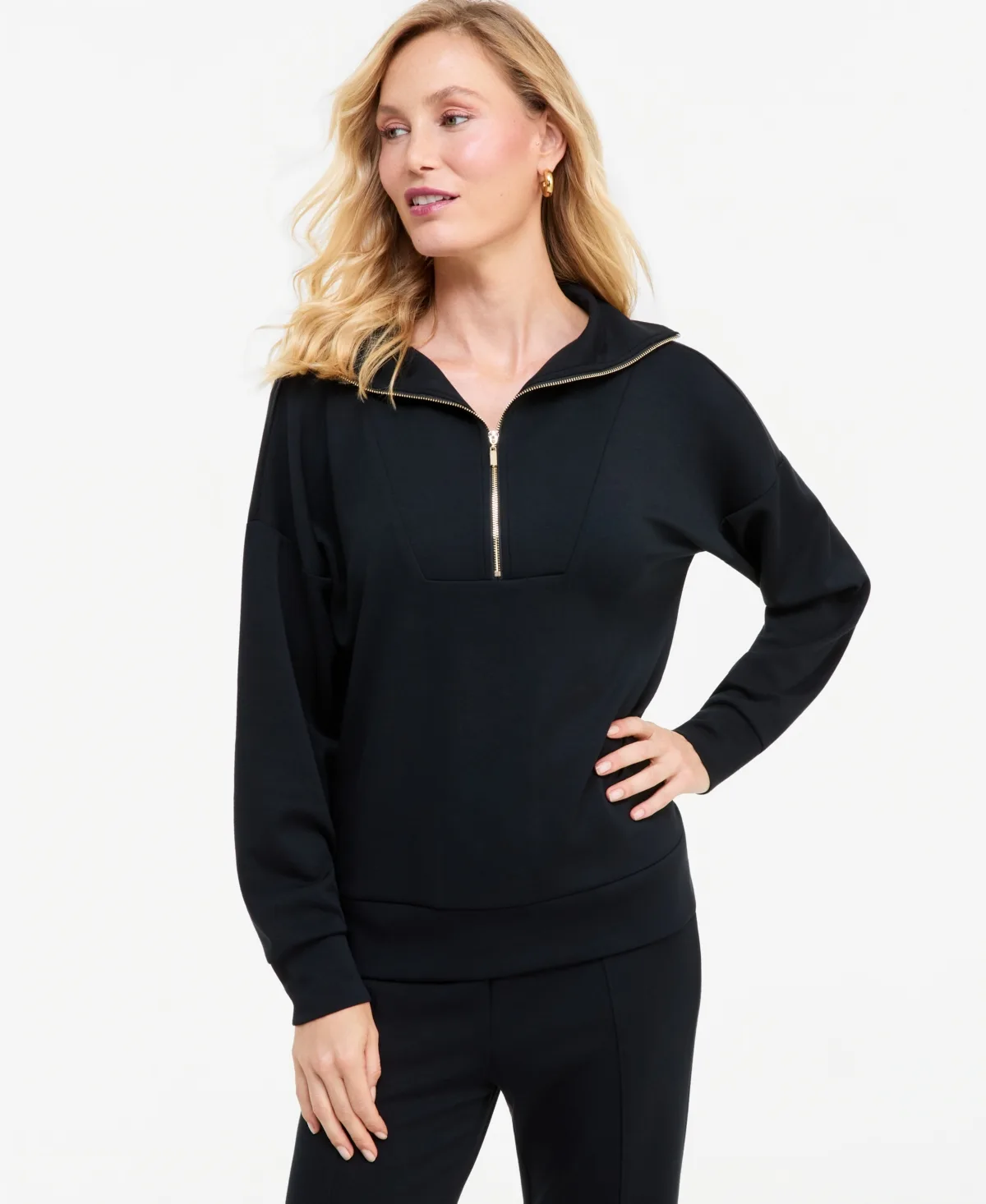 Quarter Zip Long-Sleeve Tunic