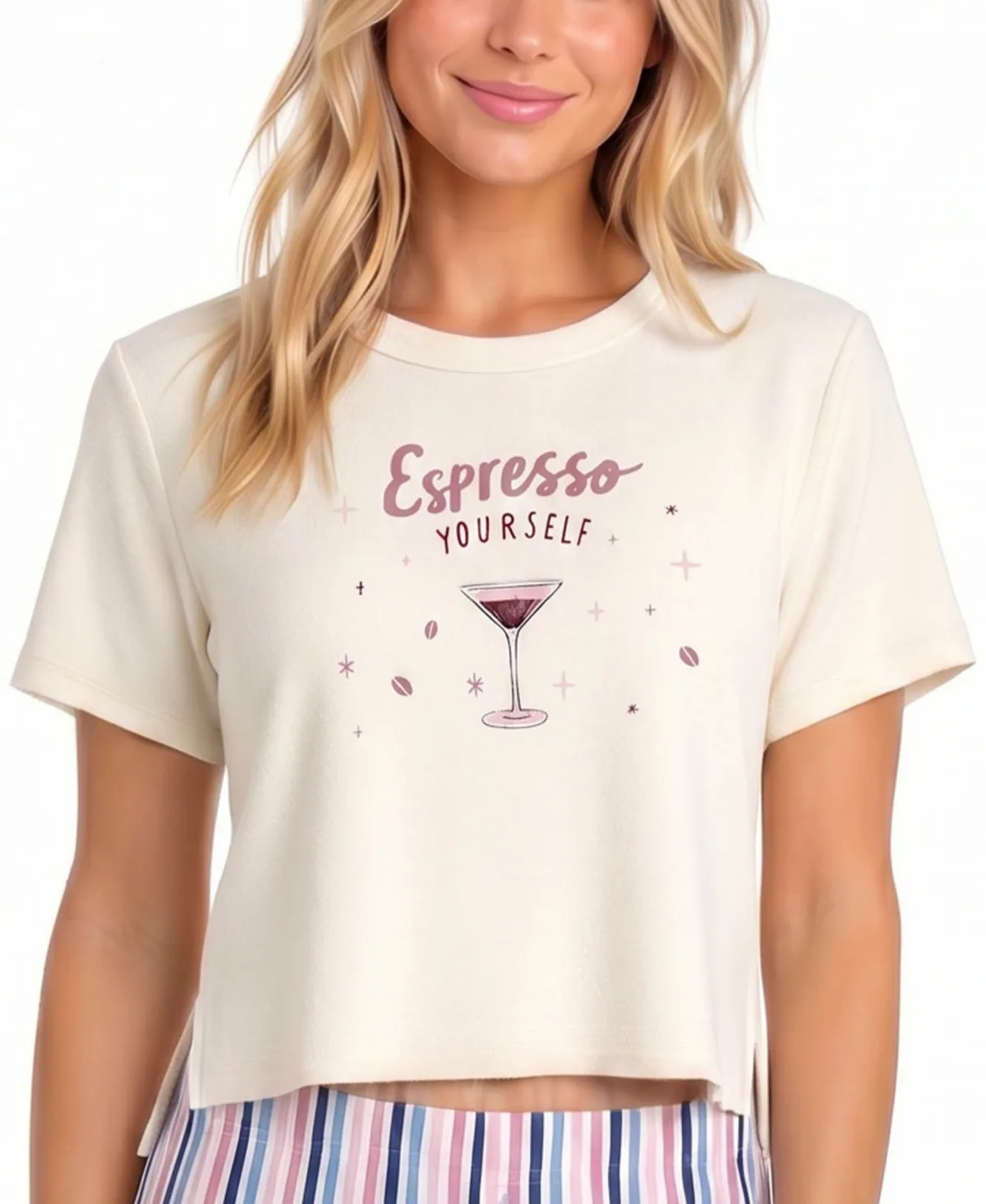 Short-Sleeve Espresso Graphic Sleep T-Shirt by Roudelain