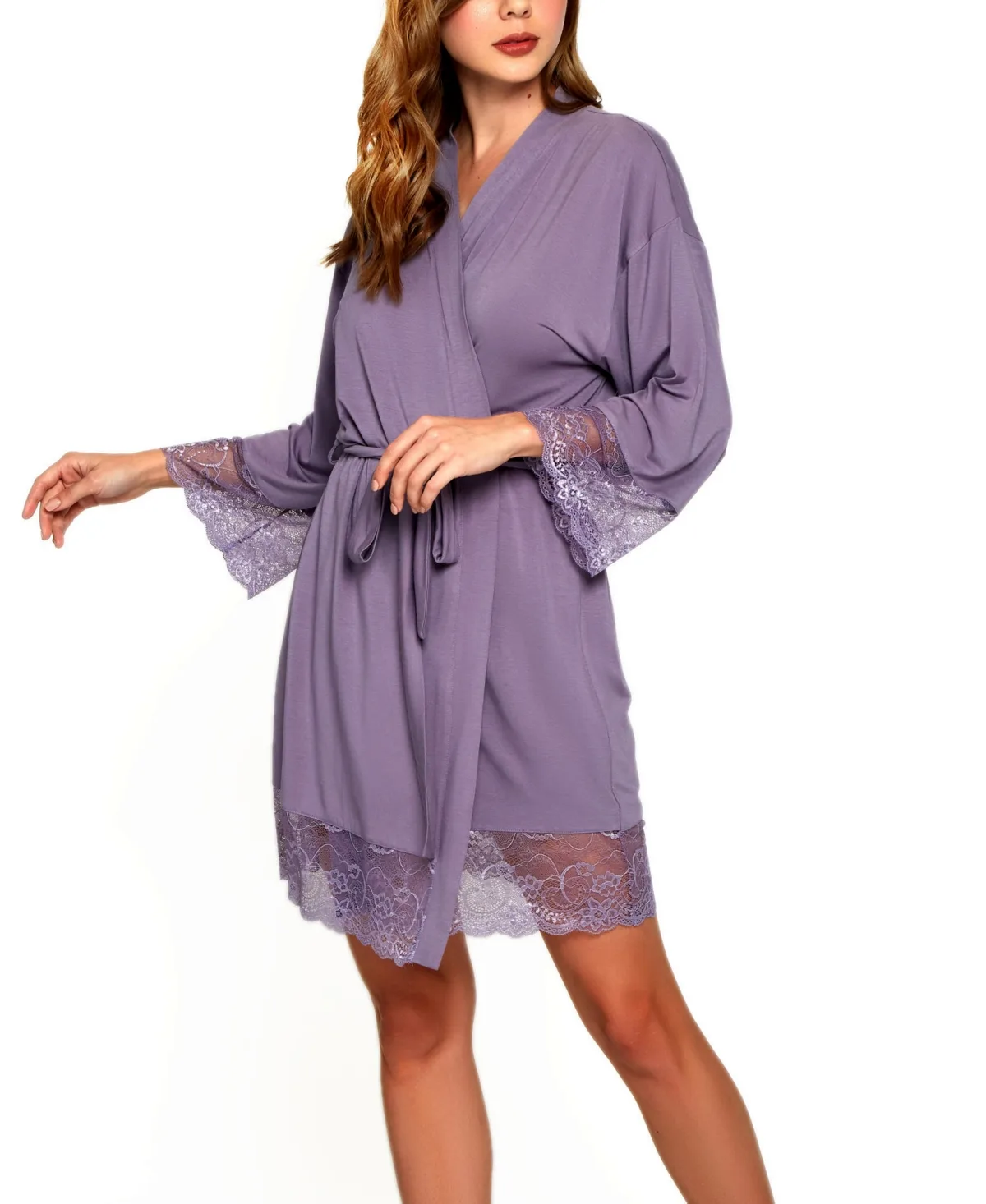 Olivia Soft Viscose Lingerie Wrap Robe by Icollection