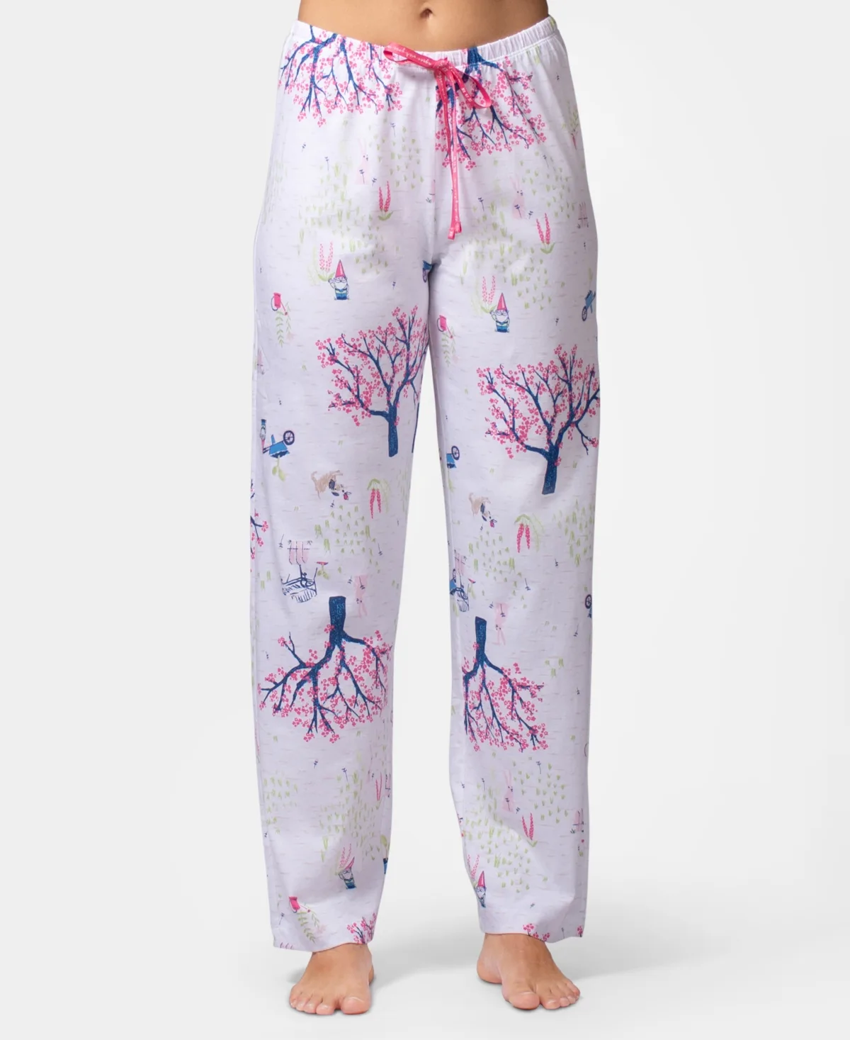 Printed Mid-Rise Pants by Hue