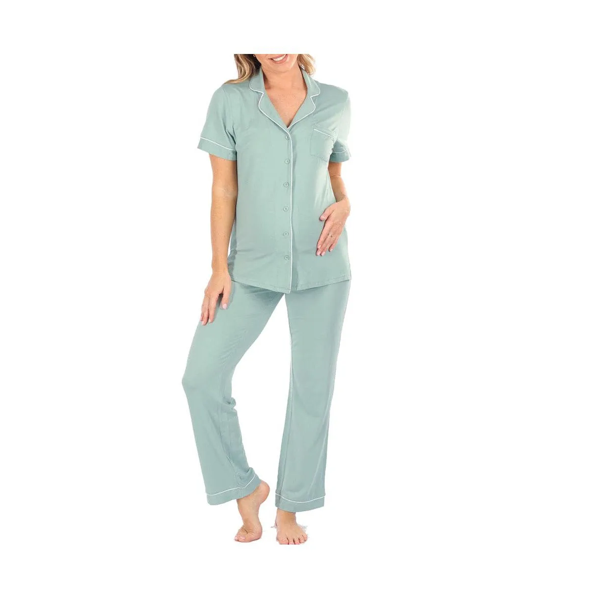 Short Sleeve 2-Piece Pajama by Angel Maternity