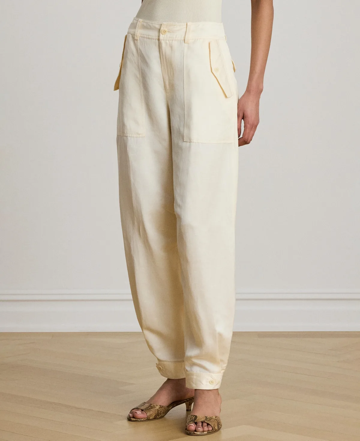 Shantung Barrel Cargo Pants by Lauren Ralph Lauren