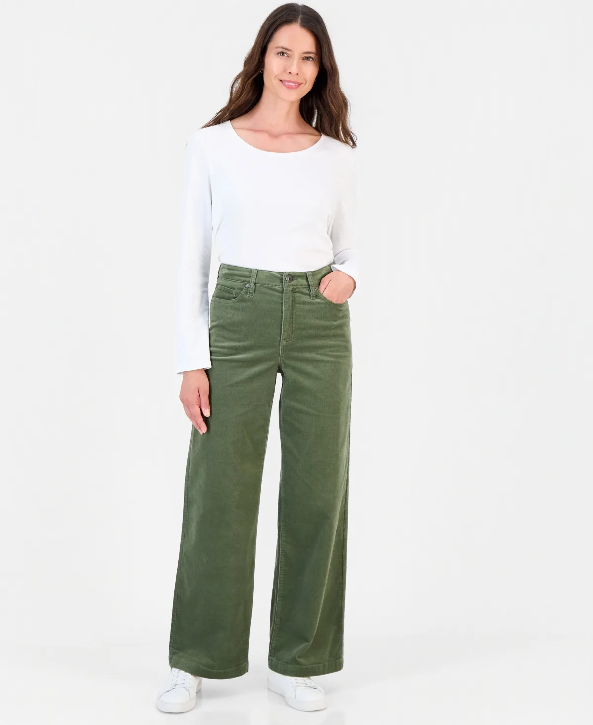 High-Rise Corduroy Wide-Leg Pants by Style & Co