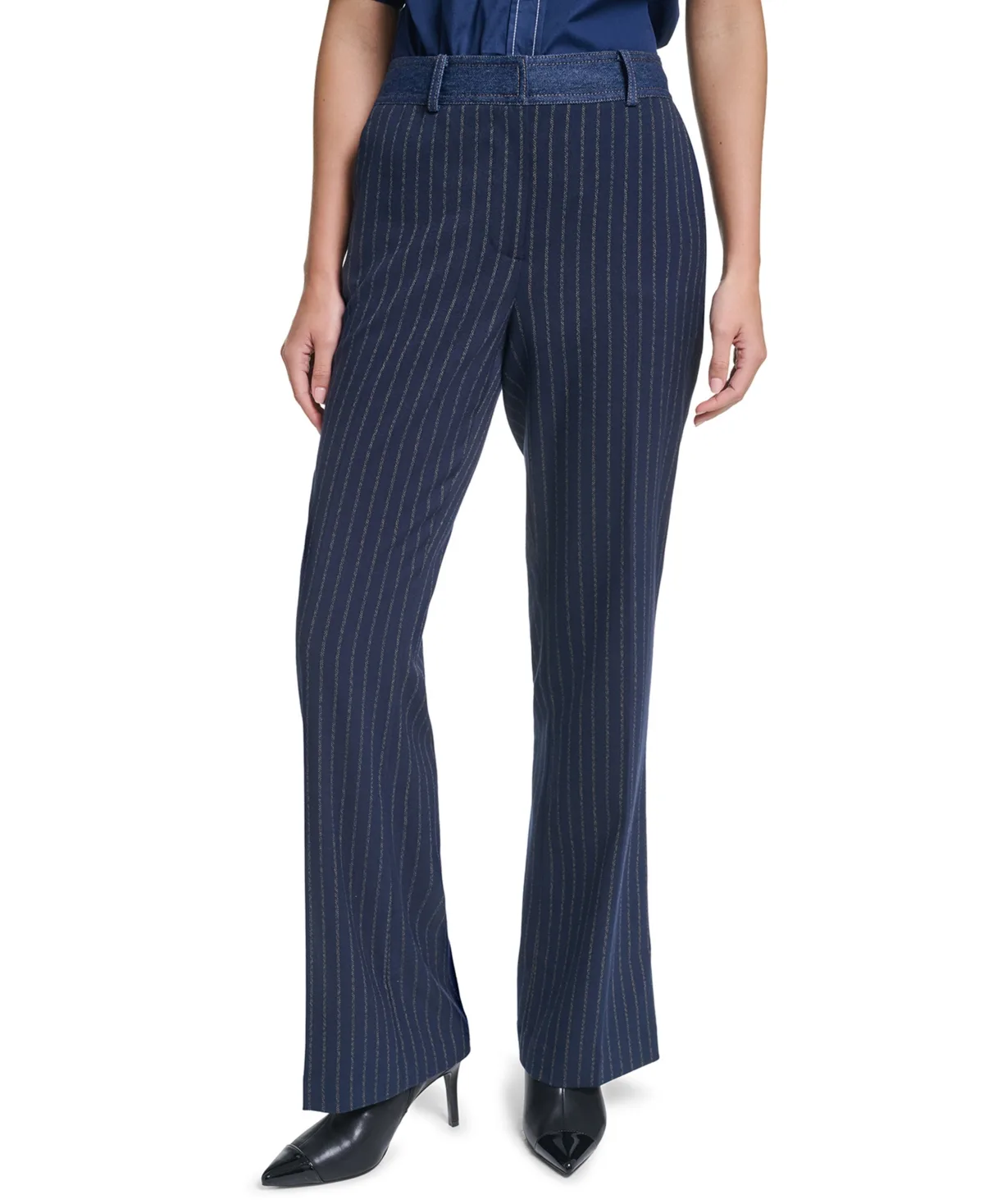 Mid-Rise Straight-Leg Pants by Karl Lagerfeld Paris