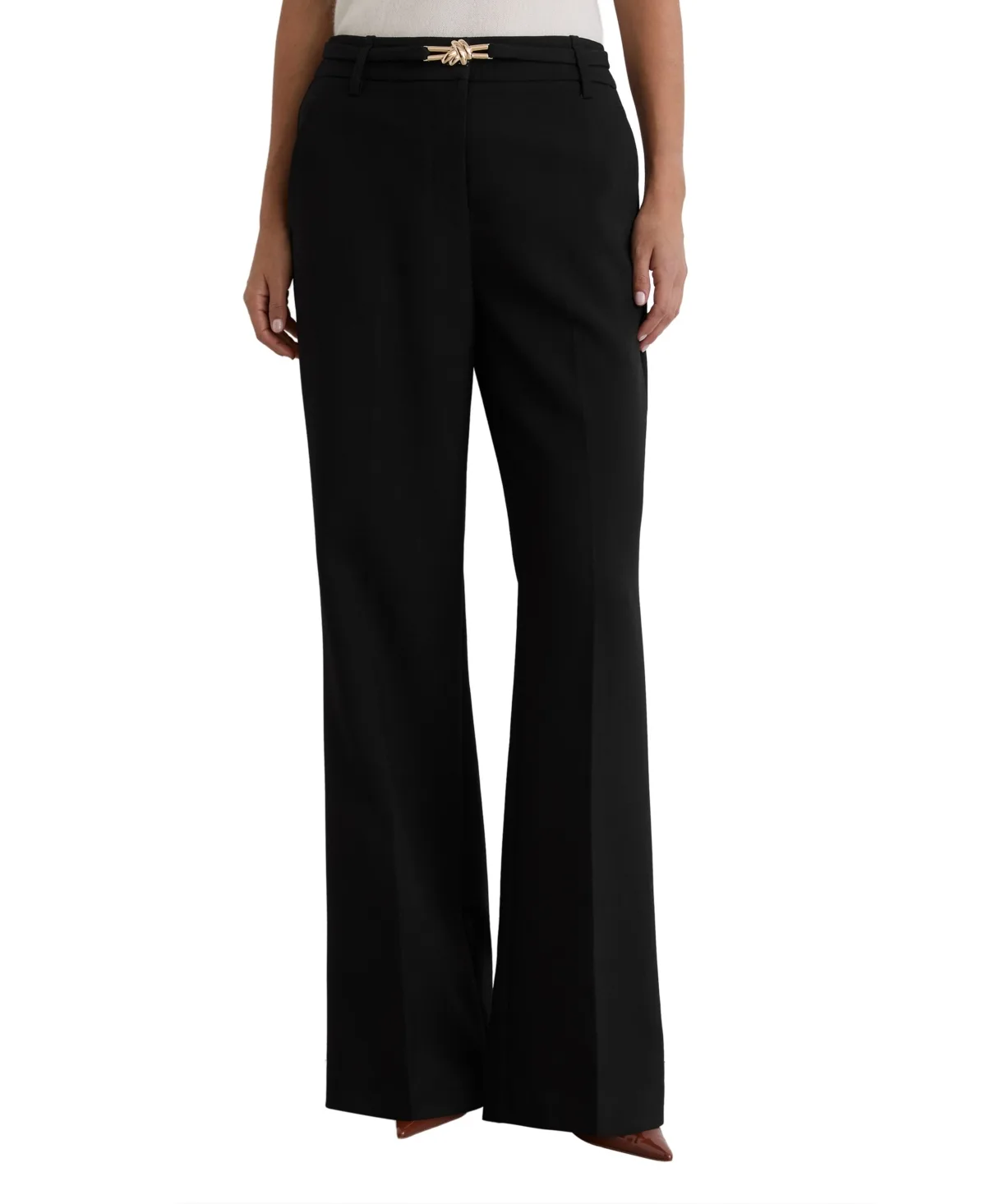 Leona Flared-Belted Trousers by Reiss