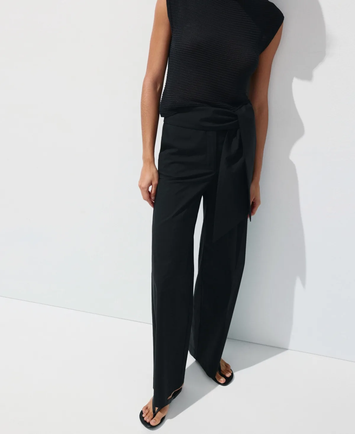 Bow Straight Pants by Mango