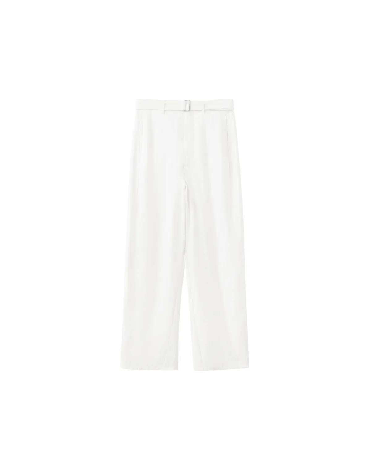 Straight-Fit Mid-Rise Pleated Pants