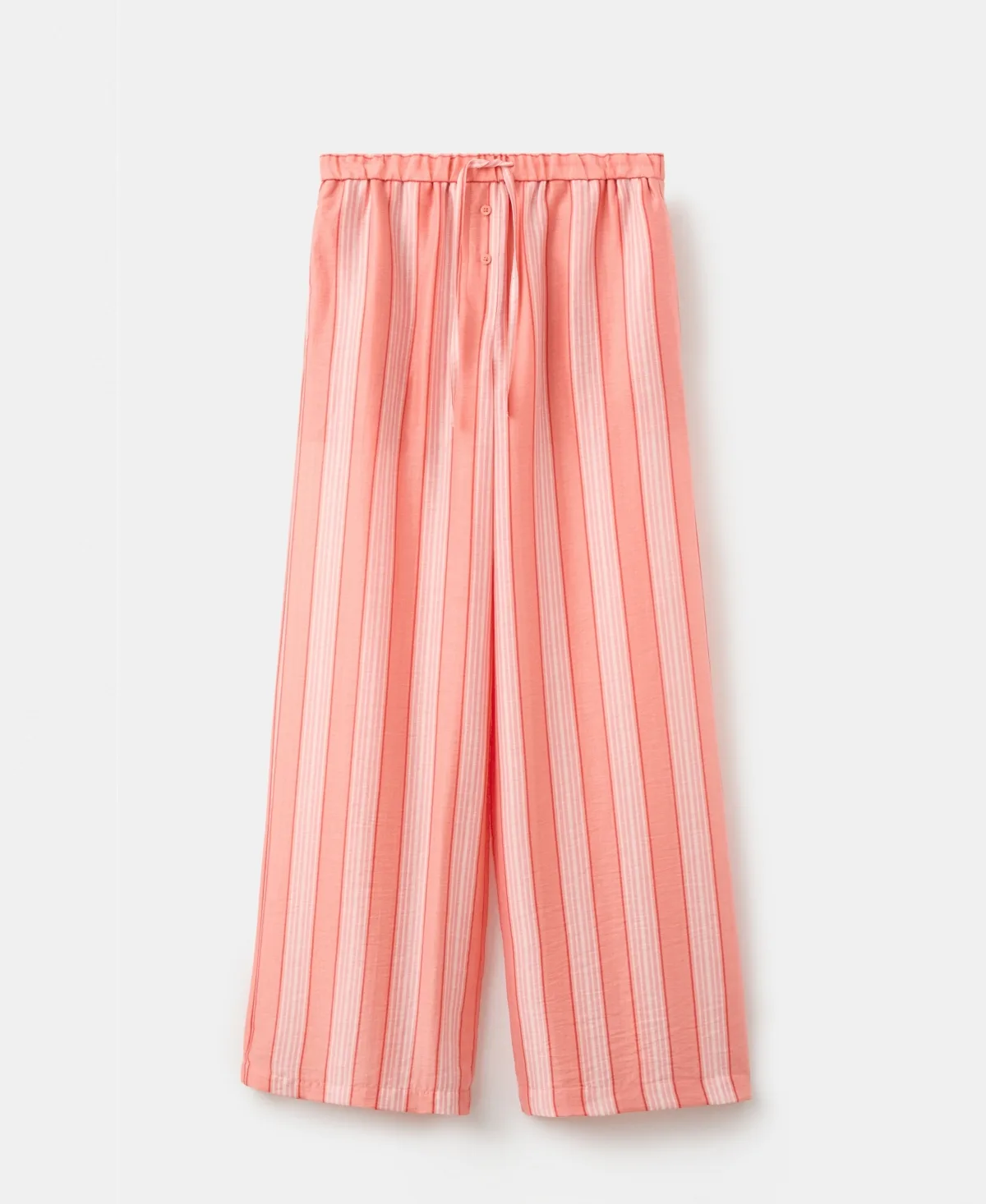 Straight Striped Linen-Lyocell-Blend Pants by Mango