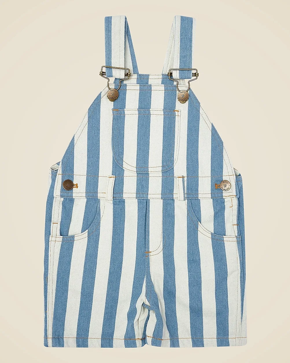 Dotty Dungarees Denim Overall Short by J.Crew