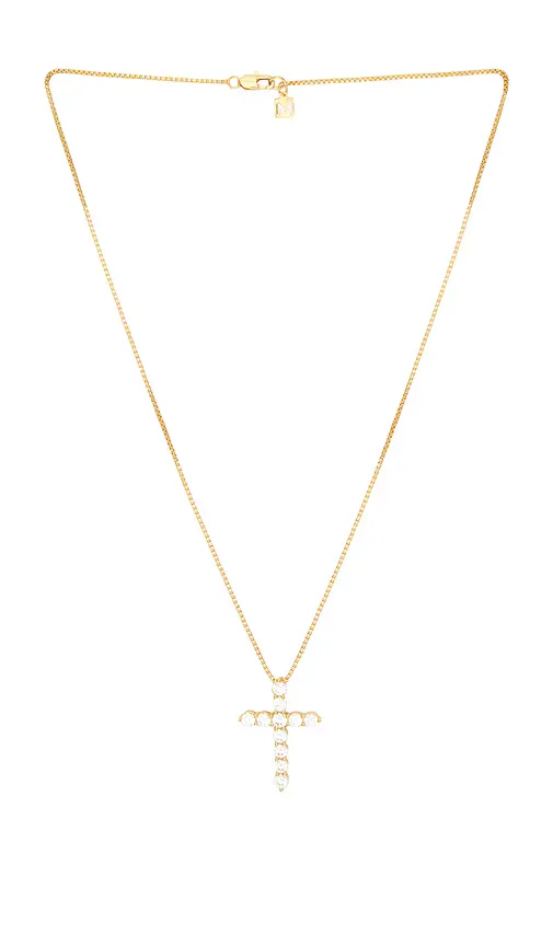 The Bella Pave Cross Pendant Necklace by The M Jewelers NY