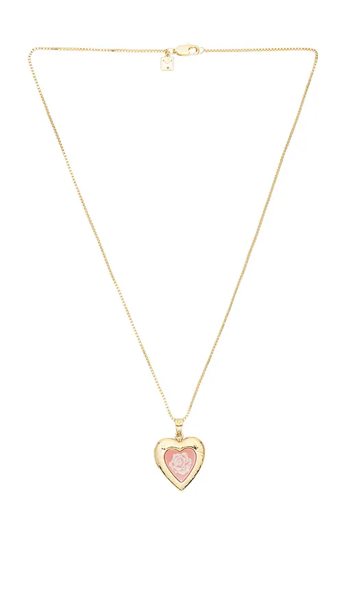 The Pink Rose Photo Locket Necklace by The M Jewelers NY