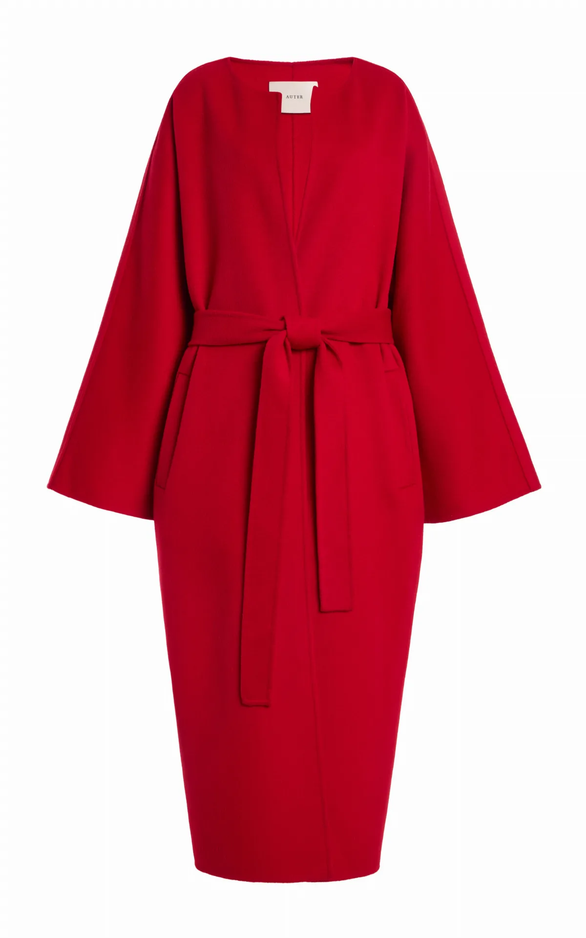 Collarless Wool-Cashmere Coat by Auter