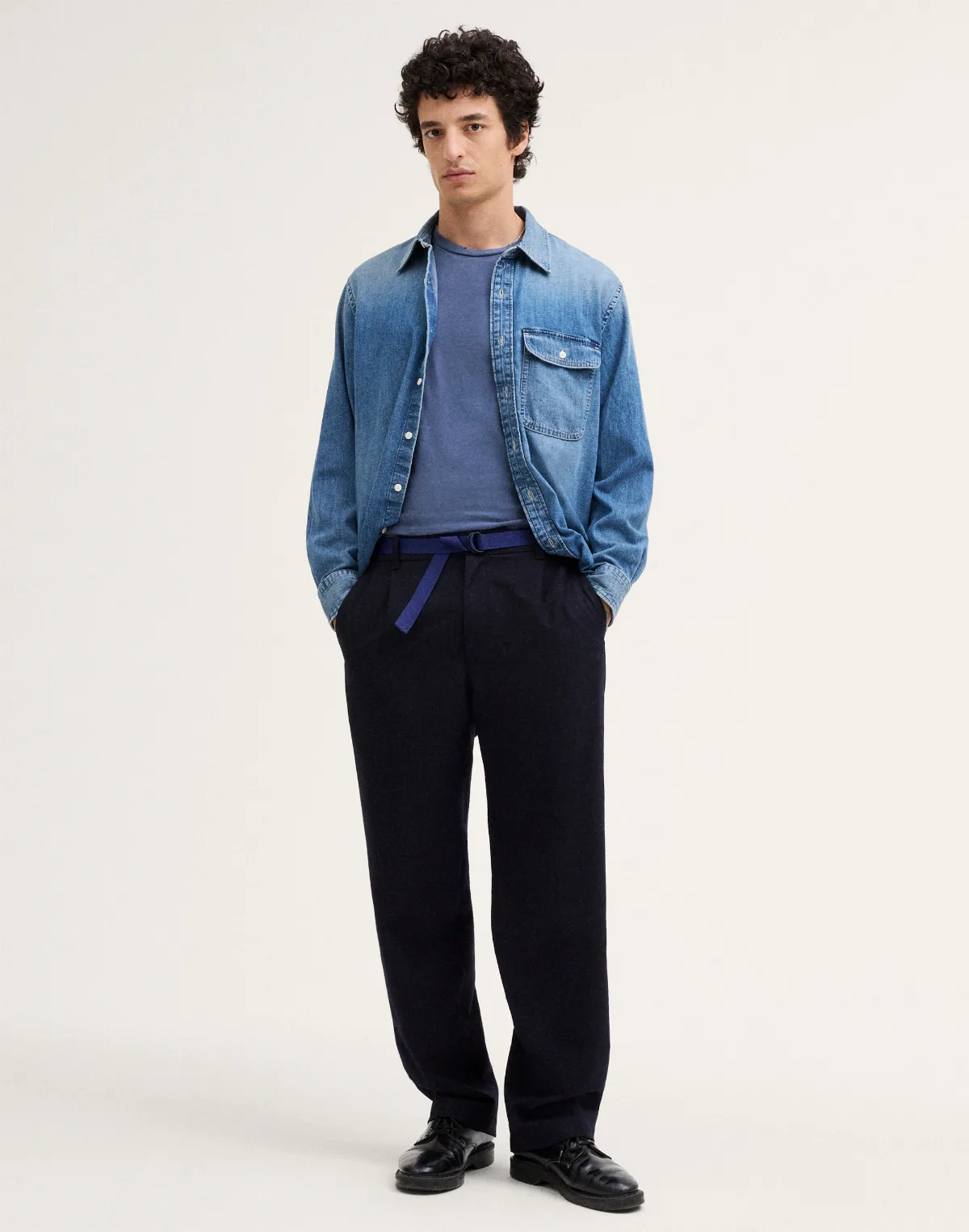 Single-Pleat Patch-Pocket Trouser by MW